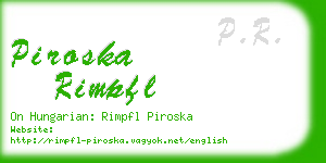 piroska rimpfl business card